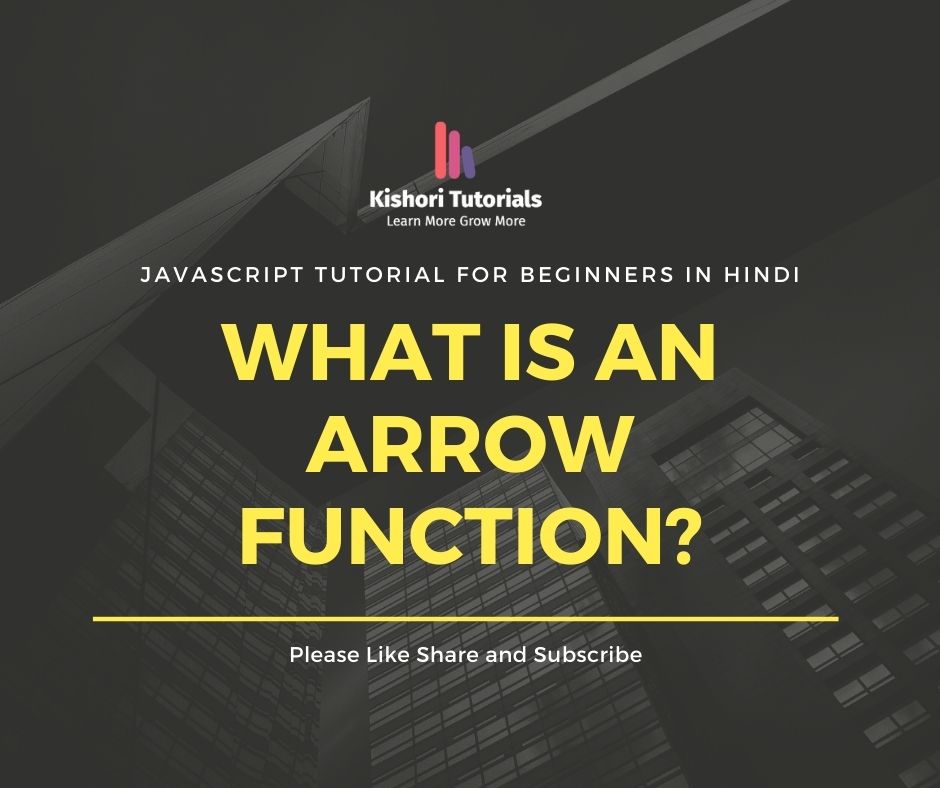 kishoritutorial's tweet image. Learn what is an Arrow Function in JavaScript.

youtube.com/watch?v=D_C6zV…

#arrowfunction​ #javascript​ #javascripttutorial​ #learnjavascript