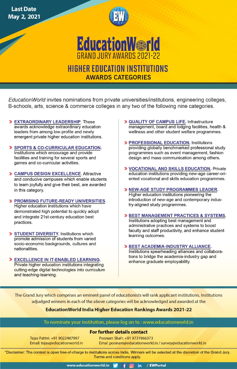 EducationWorld India on X: &ldquo;EducationWorld invites nominations 