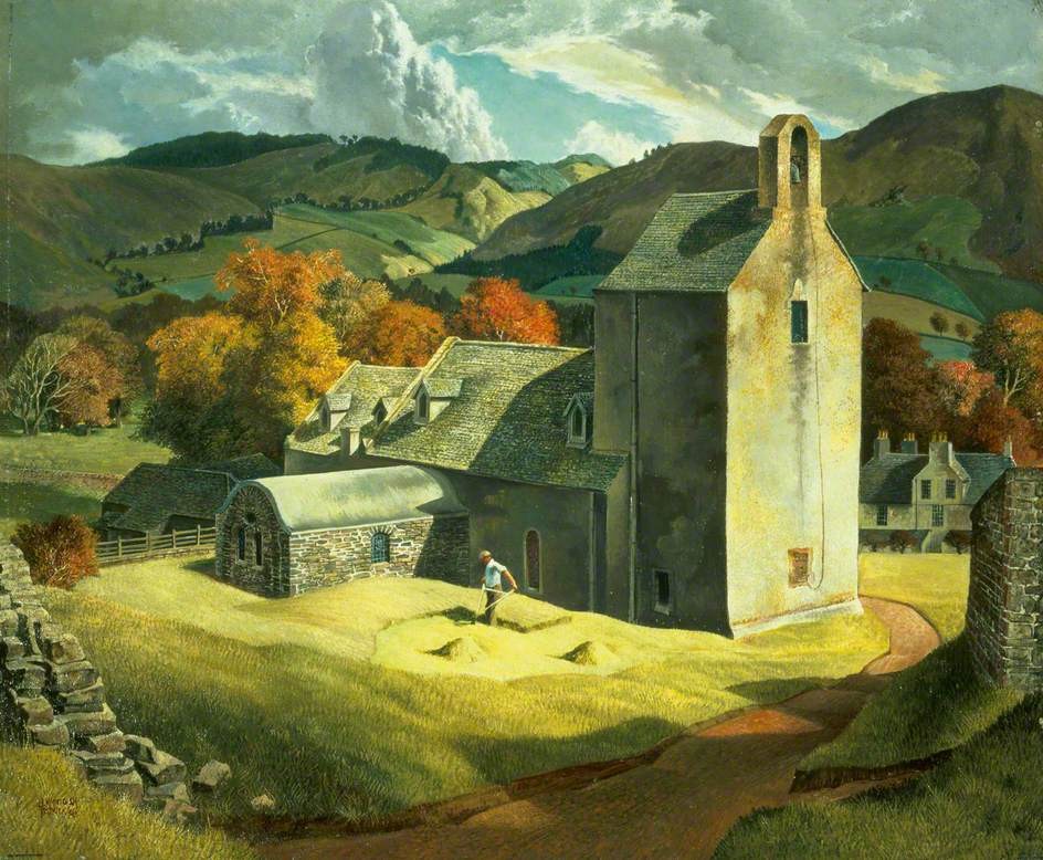 artinsociety's tweet photo. It’s easy to be lose yourself in these landscapes by 20th century Scottish artist James McIntosh Patrick ~ Glamis Village / Tay Bridge / City Garden / Stobo Kirk https://t.co/HesWJ9402G
