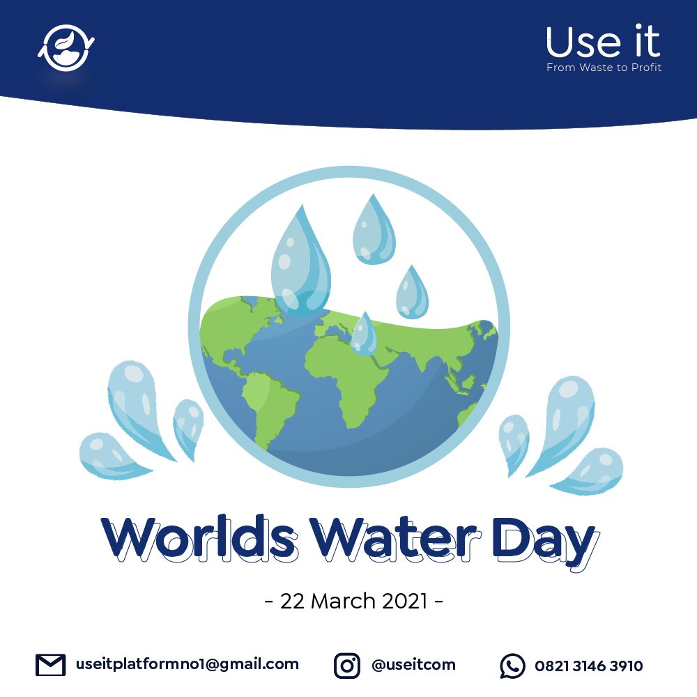 useitcom's tweet photo. Worlds Water Day adalah peringatan tahunan yang dilakukan untuk meningkatkan kesadaran publik terhadap pentingnya air bersih dan pengelolaan sumber-sumber air bersih yang berkelanjutan. 

Happy Worlds Water Day, kelola air bersih dengan bijak ya! #useit #fromwastetoprofit https://t.co/iD04UWjh3P