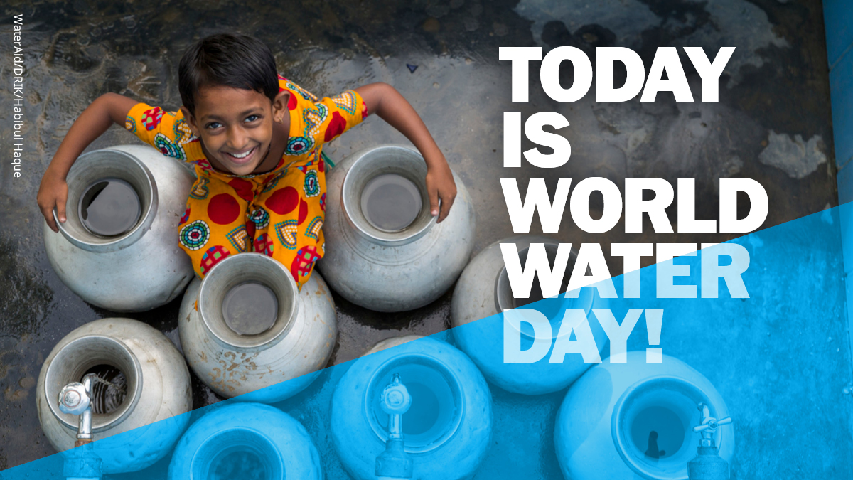 WaterAidNigeria's tweet photo. Today is World Water Day, a day to celebrate the value of water and the role it plays in our societies. #WorldWaterDay2021 #IValueWater https://t.co/Vi4h0ylOpM