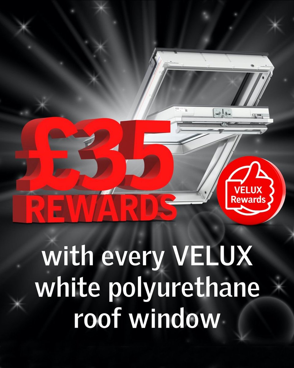 ButtlesPLC's tweet photo. VELUX is offering £35 rewards with every VELUX white polyurethane roof window purchased this March and April!
To claim, you need to sign up at https://t.co/IgmLBexkQM and upload an image of your invoice.
#veluxwindows #promotion #windows https://t.co/Dwx4FxrdpP