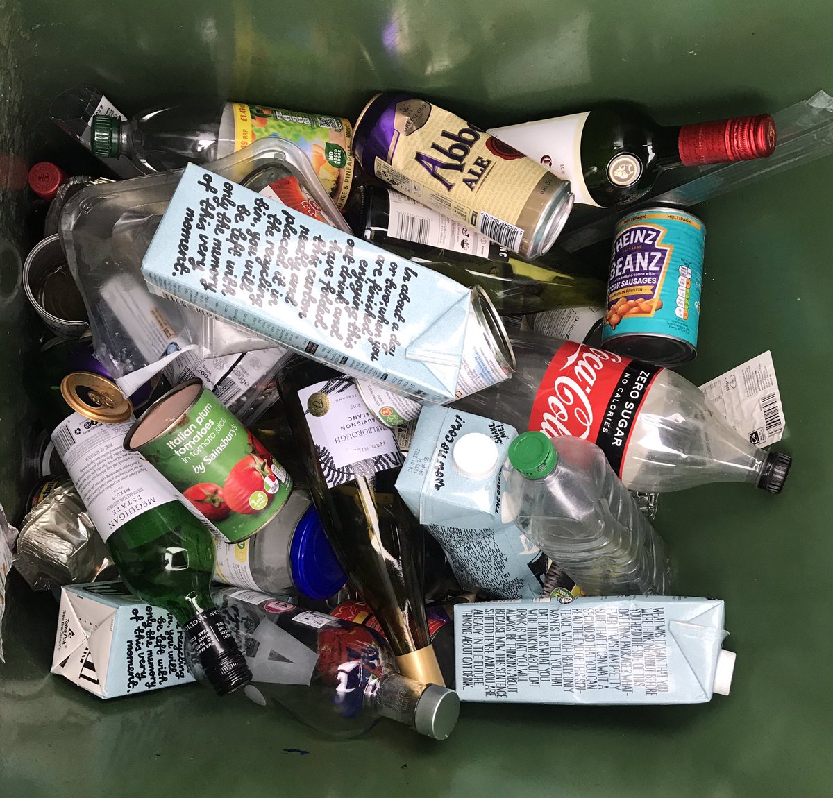 Bin day. Recycling bin. @OatlyUK, do you need a brand ambassador?..... 🤣🤣