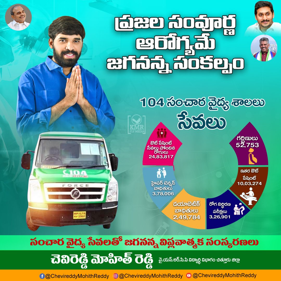 CMR99TEAM's tweet photo. 104 సేవలతో జగనన్న విప్లవాత్మక సంస్కరణలు!! https://t.co/a6uaXEStCP