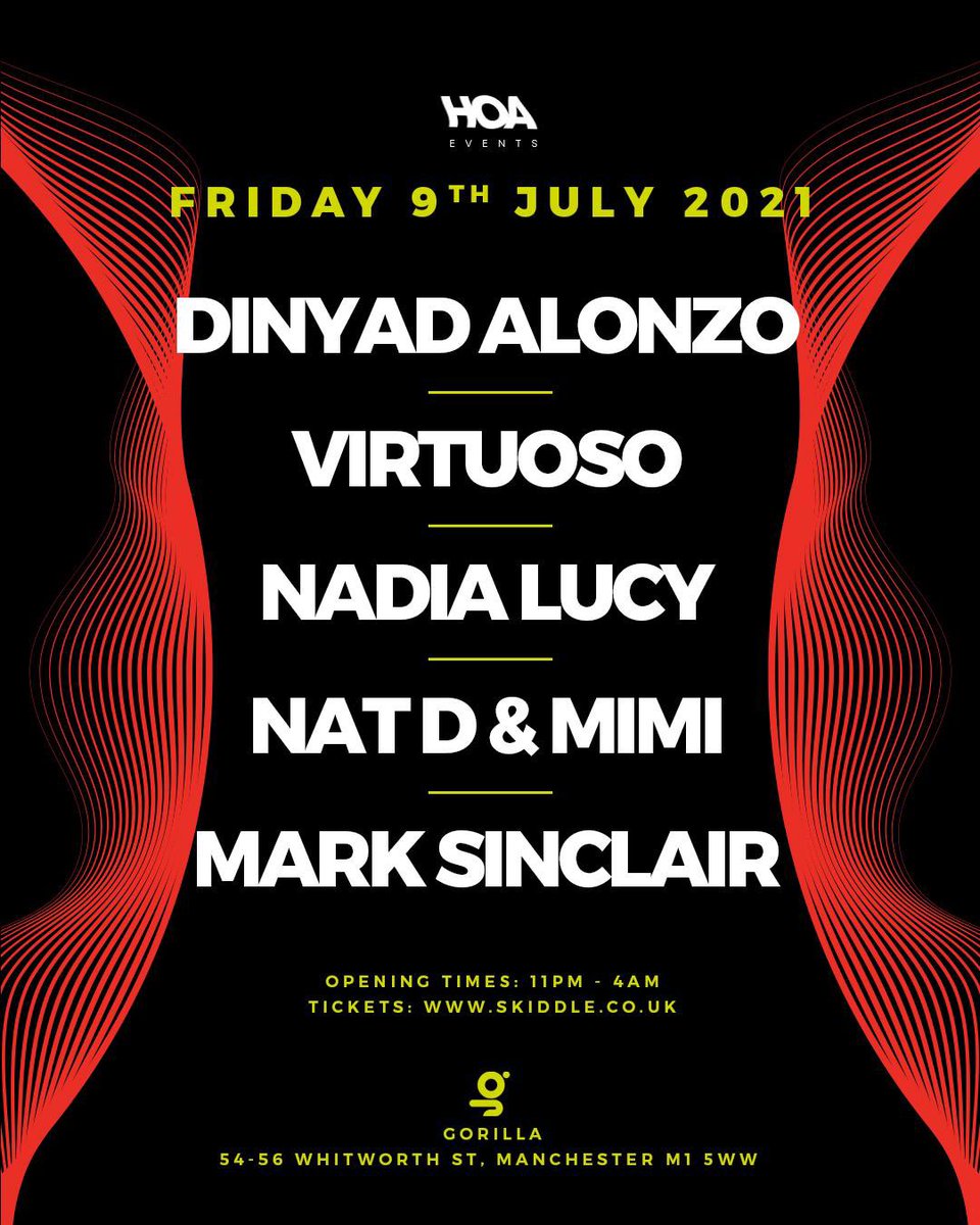 DJMarkSinclair's tweet photo. July 9th 
Gorilla Manchester 
🦍🔊🦍🔊🦍🔊🦍
https://t.co/5LvIaEf4P8 https://t.co/KyLhosItQO
