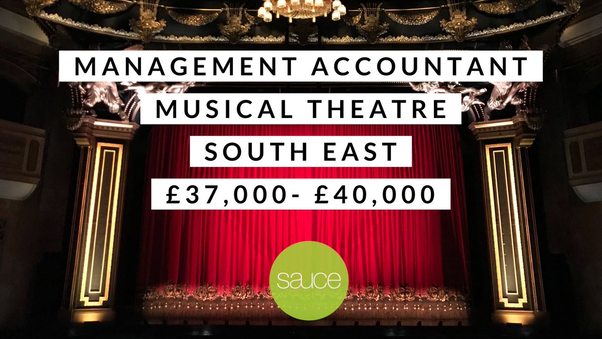 SauceRec's tweet photo. A Musical Theatre &amp; Arts organisation in South East London are recruiting for a Management Accountant. 

Contact Dannielle for more information or click the link below:

https://t.co/Z0DvU1aOqI https://t.co/uW3a0lEO2b
