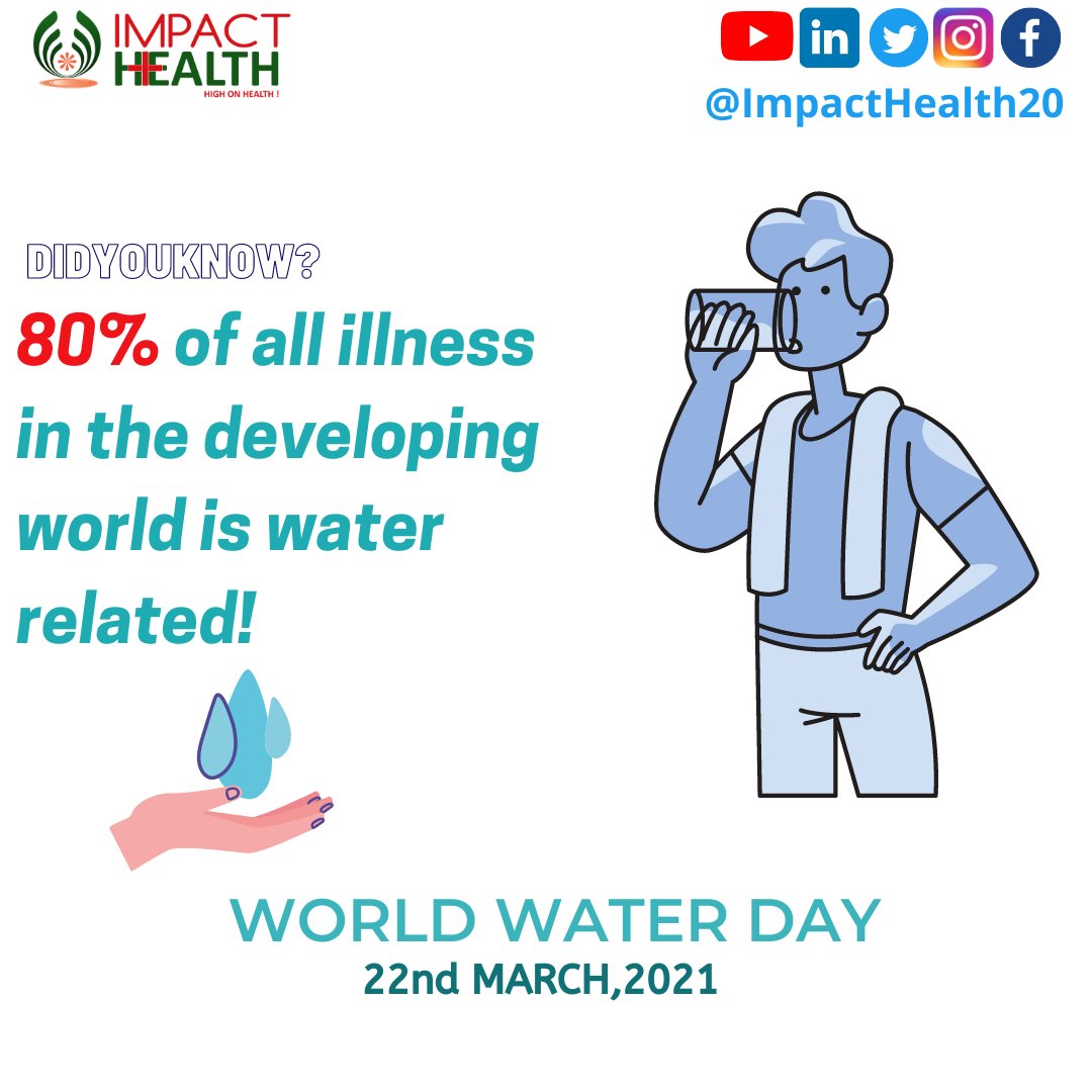 ImpactHealth20's tweet photo. #WorldWaterDay💧
Water is the substance of life ❤️
#SaveWater #SaveLives #worldwaterday2021 #healthbenefits #waterbenefits #healthybody #HighOnHealth https://t.co/wi8gcD05js