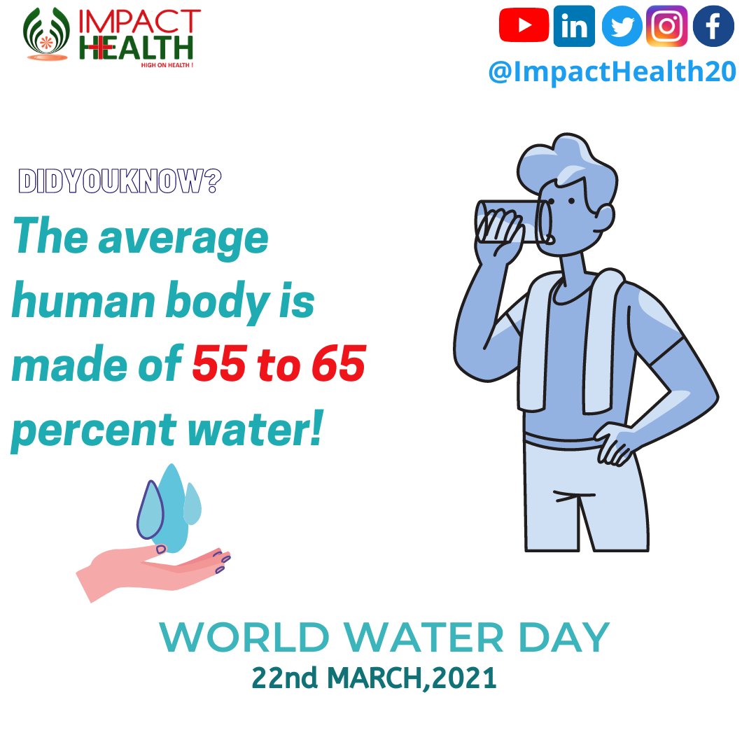ImpactHealth20's tweet photo. #WorldWaterDay💧
Water is the substance of life ❤️
#SaveWater #SaveLives #worldwaterday2021 #healthbenefits #waterbenefits #healthybody #HighOnHealth https://t.co/wi8gcD05js