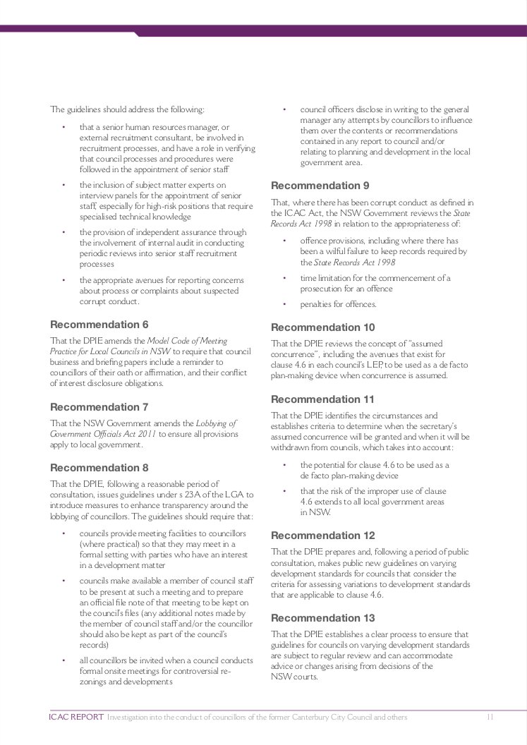 MelhuishScott's tweet photo. ICAC makes 23 Corruption Prevention Recommendations
3 Recommendations to Canterbury Council
18 Recommendations to NSW Department of Planning Industry & Environment (DPIE) @nswenviromedia
2 Recommendations to NSW Government
#ICAC
#NSWcorruption
#GladysMustGo
#DPIE
#RobStokesMP https://t.co/geoGv5reCW