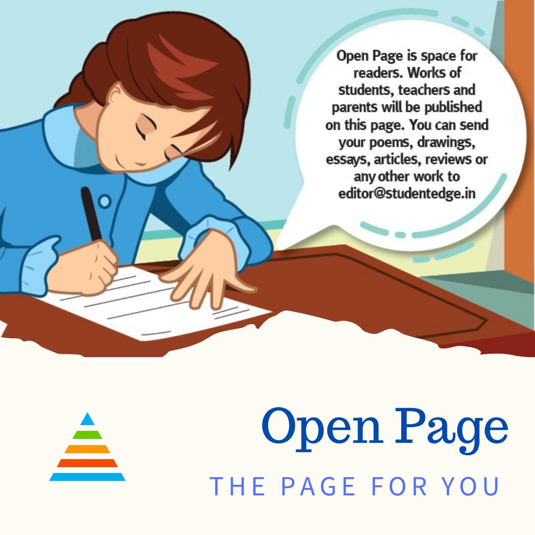studentedgein's tweet photo. The #OpenPage is for #you.
You can send us #articles, #stories, #poems, #drawing, #reviews and much more.. and get them printed on the #OpenPage of #studentedge.
#writetous #sendyourworks at editor@studentedge.in https://t.co/kRTjTM2qBn