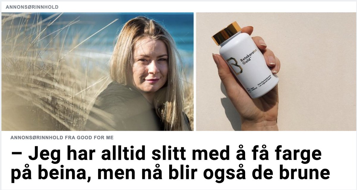 Kjære <a href="/Aftenposten/">Aftenposten</a> Jeg forstår dere må ha annonser. Samtidig: jeg har vært betalende abonnent i over 10 år. Jeg er mann med hårete bein, jeg kunne ikke brydd meg mindre om brunfargen på dem. Og–jeg syns samfunnets skjønnhetsidealer er _skikkelig_ på bærtur. 👏<pause>👏<pause>👏