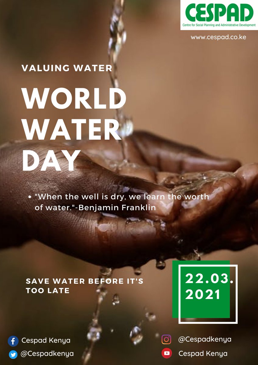 #WorldWaterDay2021 falls under SDG 6, which is ensuring access to #water and #sanitation. 'Valuing Water' is the theme for 2021's World Water Day. The event will be conducted through a webinar where the UN World Water Development Report 2021 will also be presented.