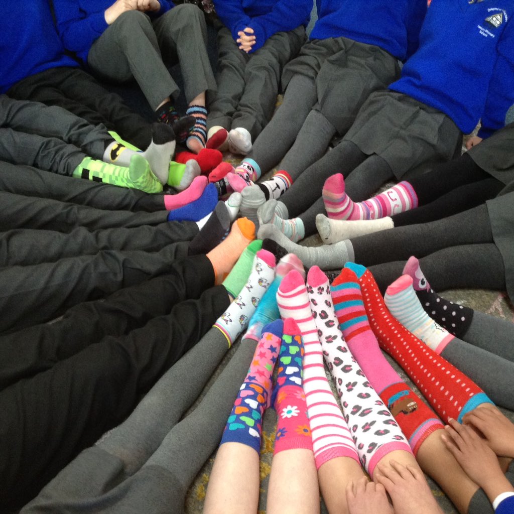5JH_LPS's tweet photo. Marking World Down Syndrome Day and celebrating our differences by wearing odd socks #LPSvalues #WDSD21 https://t.co/uB94wefX7Q