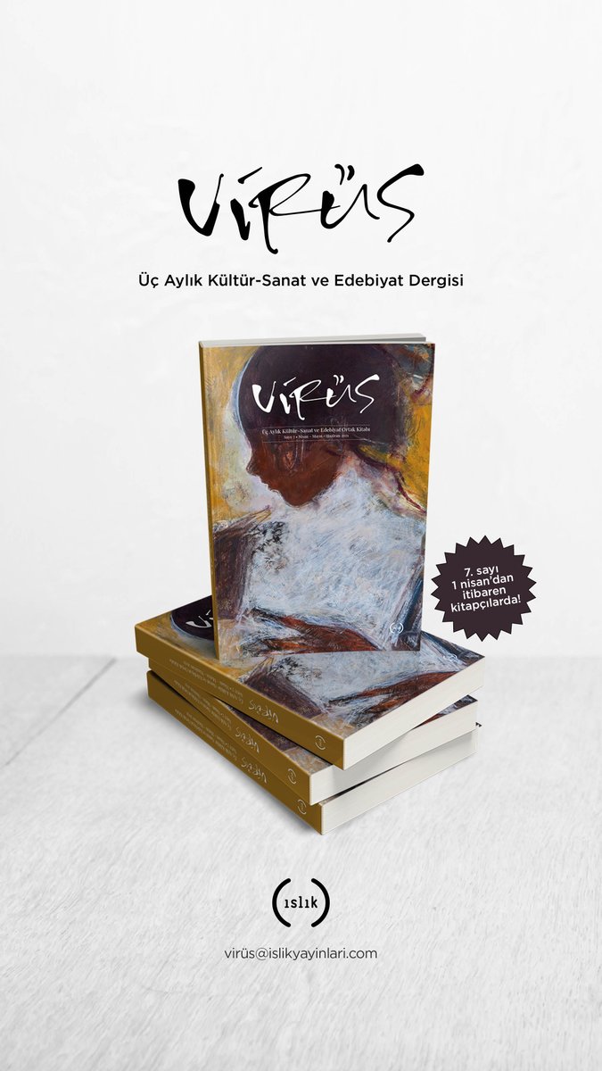 VirusDergisi's tweet photo. Cemil Kavukçu, Feryal Tilmaç, Maria Skiadaressi,
Levent Turhan Gümüş, Fatma Burçak, Nisan Erdem, Nurhan Suerdem ve Anna Muhina öyküleriyle Virüs dergisinin 7. sayısında... https://t.co/dPk4KgP1gN