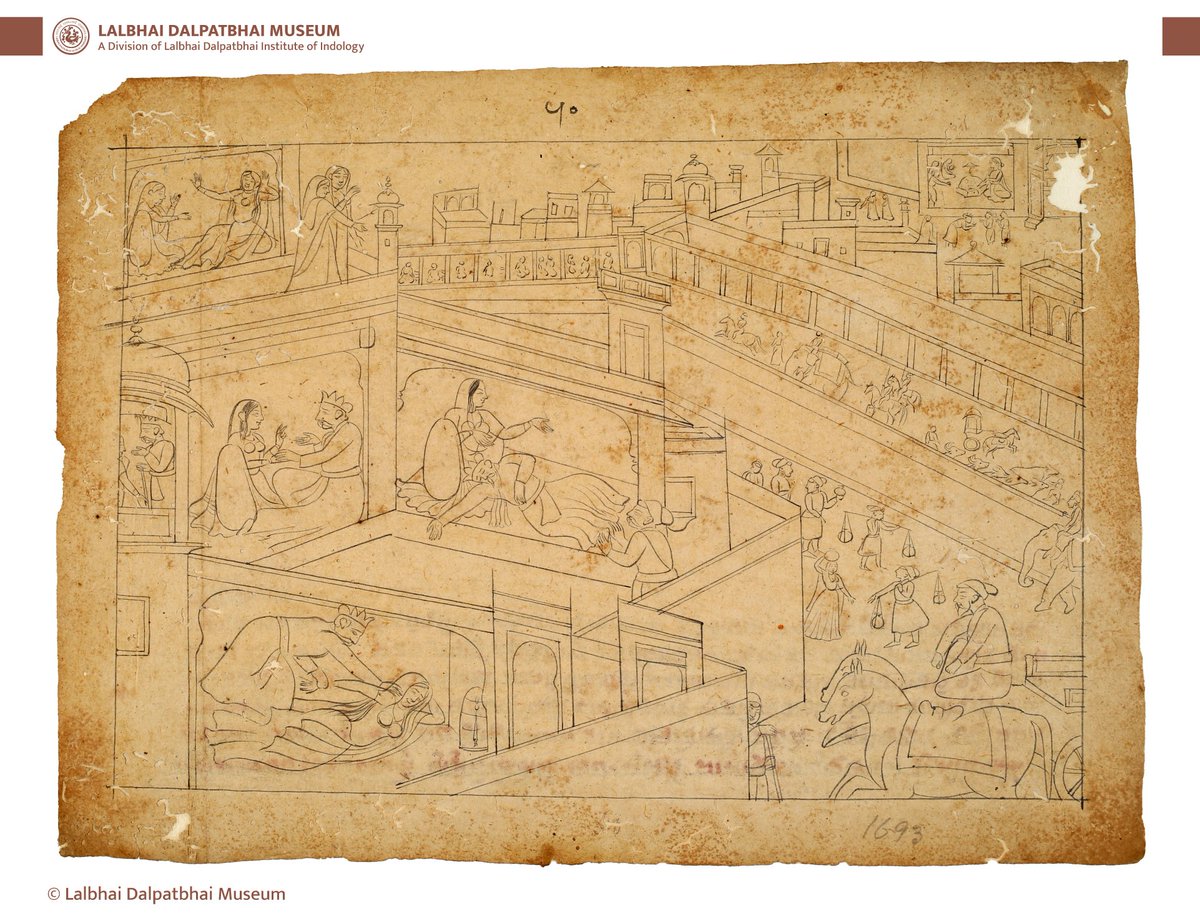 ldmuseum's tweet photo. Kaikeyi insists on Rama's exile to the forest,
Line Drawing on Paper, 
Pahari School, 
c 1800 - c 1810
Collection: Lalbhai Dalpatbhai Institute of Indology (housed in Lalbhai Dalpatbhai Museum)
..
Click the link below👇 to know about the painting
https://t.co/ygNYDaNJAD https://t.co/KBUmRGjyYj