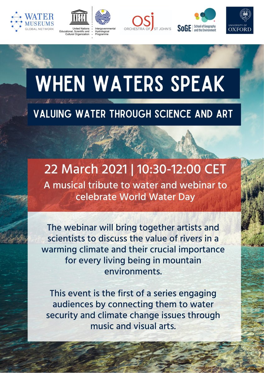 ludwiglive's tweet photo. #WorldWaterDay
Today we celebrate with the inspiring #wamunet webinar: artists and scientists from across the globe discuss the impact of climate change on water and rivers.
Thank you @CRPonchione @osjevents @AliceChautard @pecqband @TORCHOxford @UNESCO
https://t.co/JbMb3pxdAh https://t.co/Fi06tMeG4M
