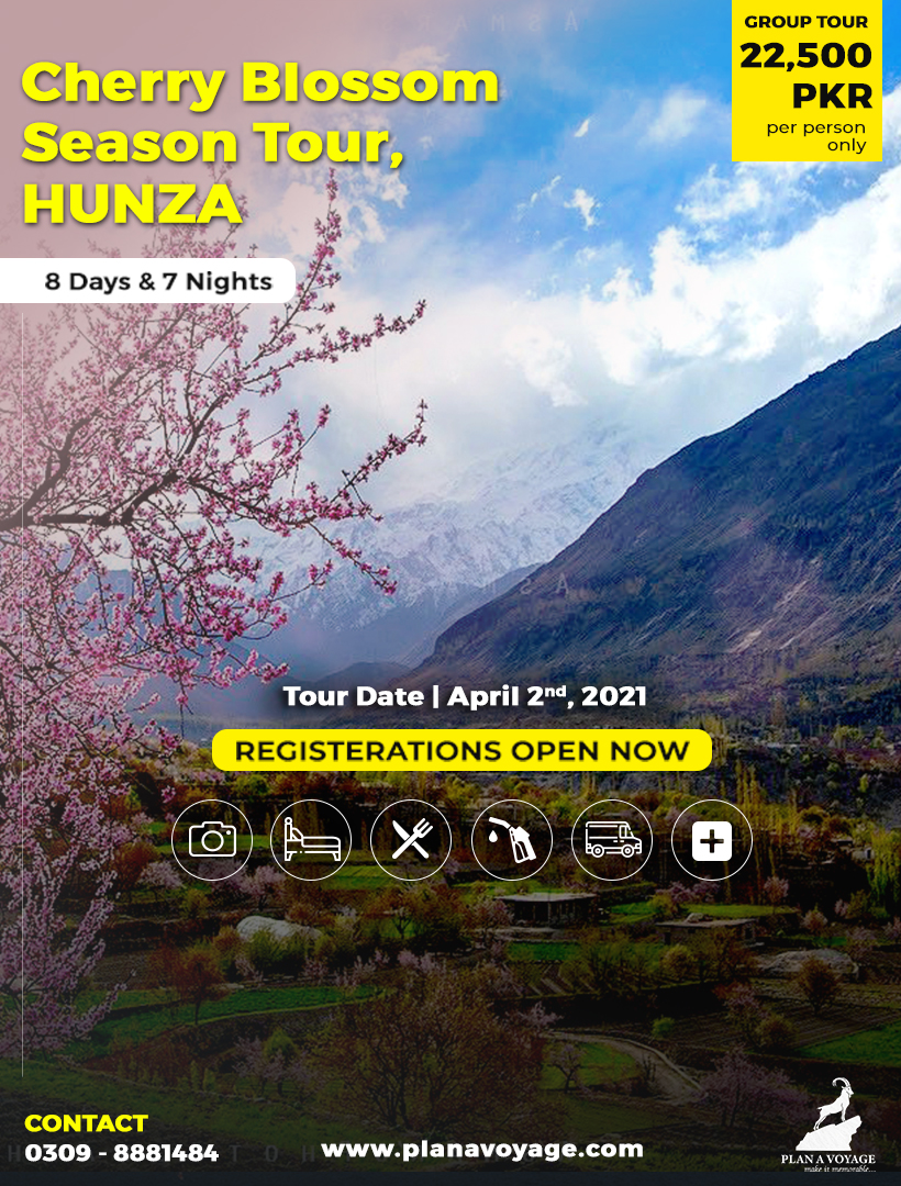 PlanAVoyage's tweet photo. Book Now ! 
𝗛𝗨𝗡𝗭𝗔 𝗕𝗟𝗢𝗦𝗦𝗢𝗠 𝗦𝗘𝗔𝗦𝗢𝗡 𝗧𝗢𝗨𝗥
.
𝟴 𝗗𝗮𝘆𝘀 / 𝟳 𝗡𝗶𝗴𝗵𝘁𝘀
.
--- Starting Date: April 2nd, 2021
--- Cost: Rs.22500/- per head.

#hunza #pakistan #tour #travelagency #luxurytravel #beautiful #nature #spring #cherryblossom #skardu #valley #season https://t.co/b7anI87oN9