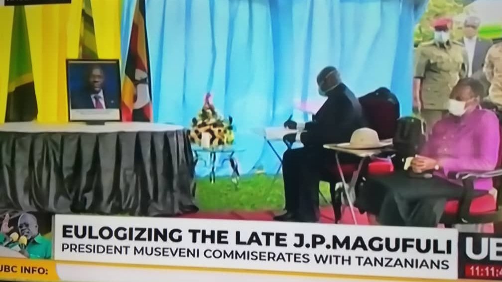 UgandaPronto's tweet photo. President @KagutaMuseveni Eulogizing the late @MagufuliJP the former #tanzaniapresident
@GovUganda @GCICUganda #ripmagfuli https://t.co/D2BQ1VdcVn
