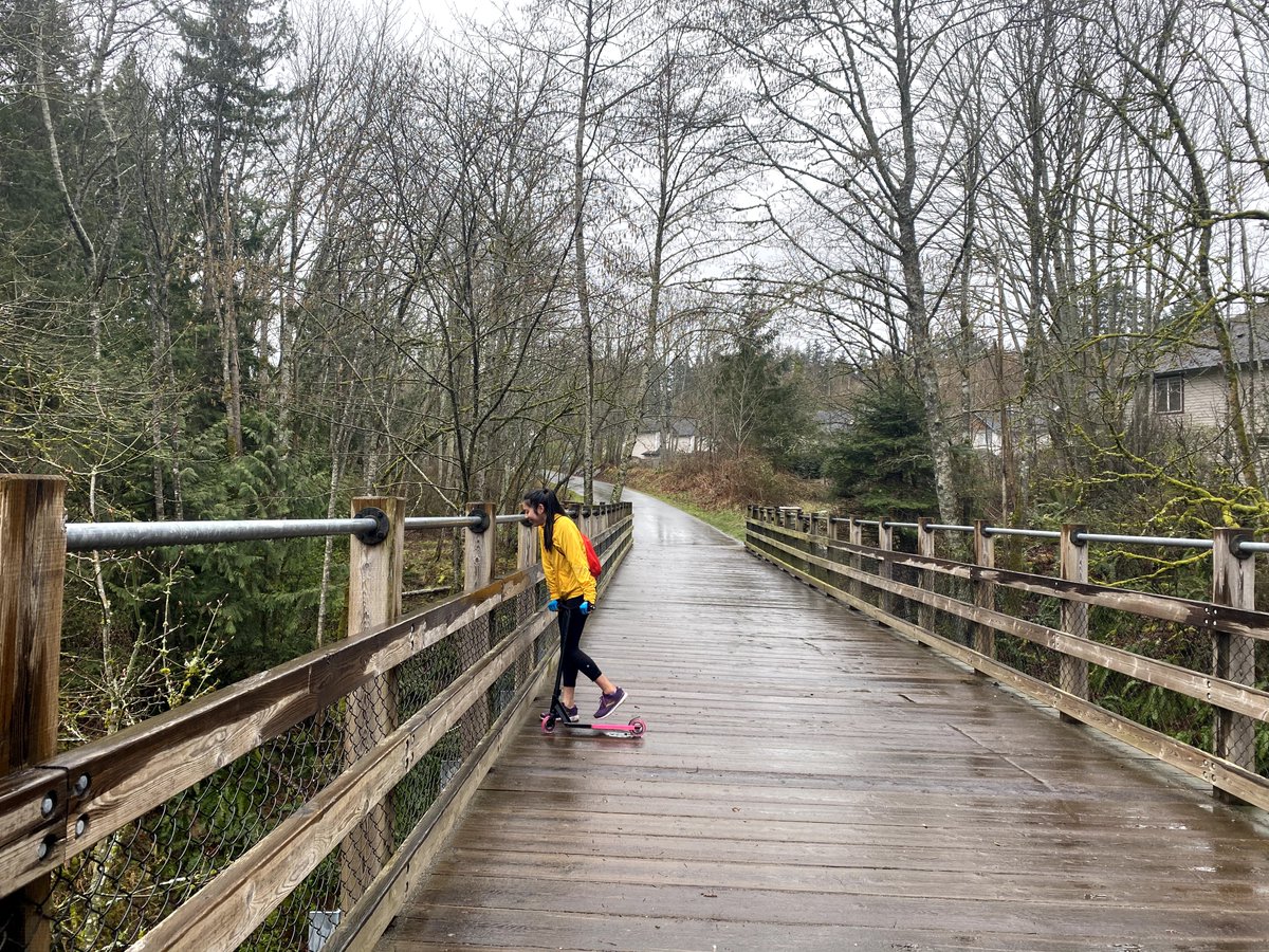 I scootered 17km along the E&amp;N Trail yesterday to test out my new scooter! T-4 days until my 100km trip! Don't forget to check out my fundraising page (linked in my bio) and share my event with people you know! #scooterforafuture