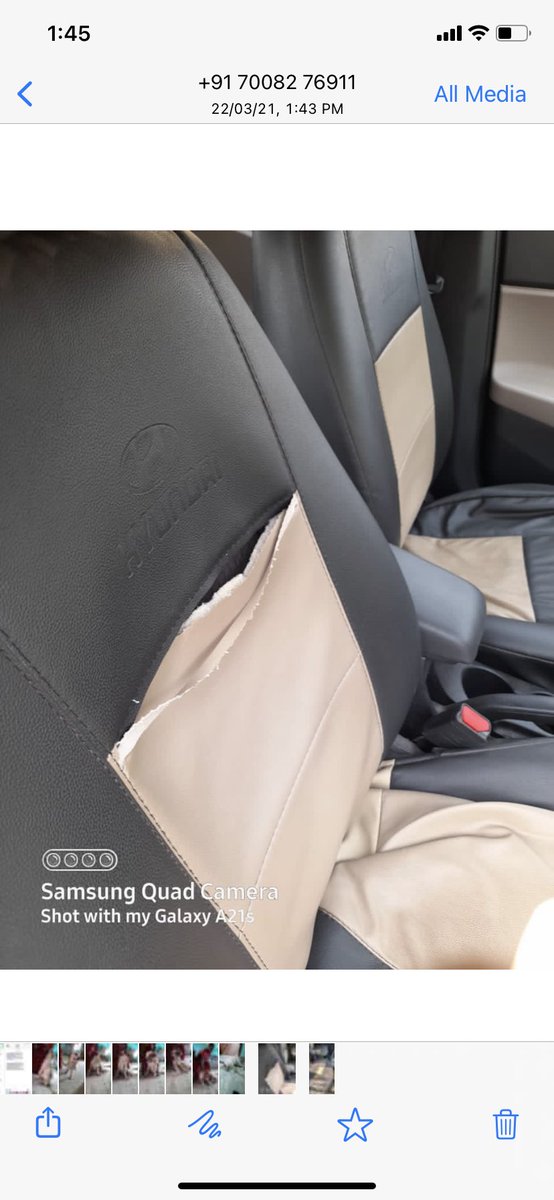 iamSangram220's tweet photo. @HyundaiIndia  This is in reference to ur freebie items that u give during a new vehicle purchase. Recently the same thing has happended to me.The seat covers that were included under the freebie accessories is now totally torn.
 When i complaint to the customer service they even https://t.co/Kqt5hZpp0y