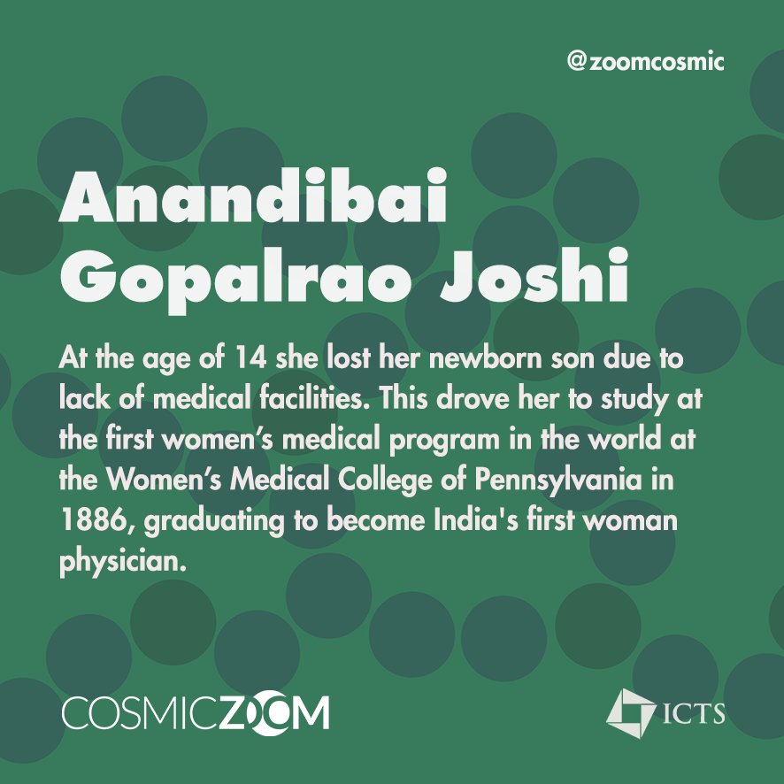 ZoomCosmic's tweet photo. TIL about an Indian Woman Scientist. 

Meet Anandibai Gopalrao Joshi.

 #CosmicZoom #WomenInSTEM #TIL #BaSH https://t.co/PitsZPU6kY