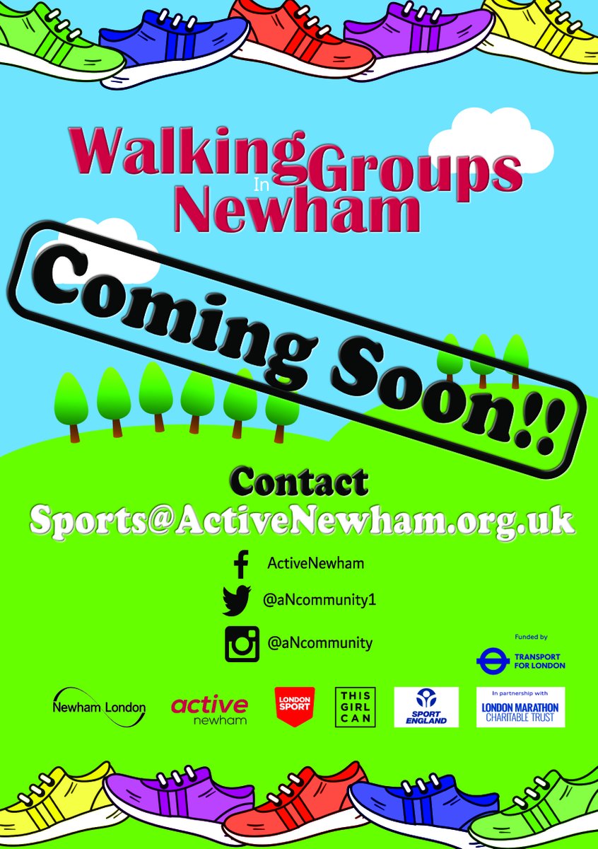 aNCommunity1's tweet photo. #NewhamWalkingGroups
Keep your eyes peeled for information on the @activeNewham Walking Groups set to take place across Newham
Coming soon!
#GetNewhamMoving #ActiveNewham #WalkingNewham https://t.co/APCPH4c6Ty