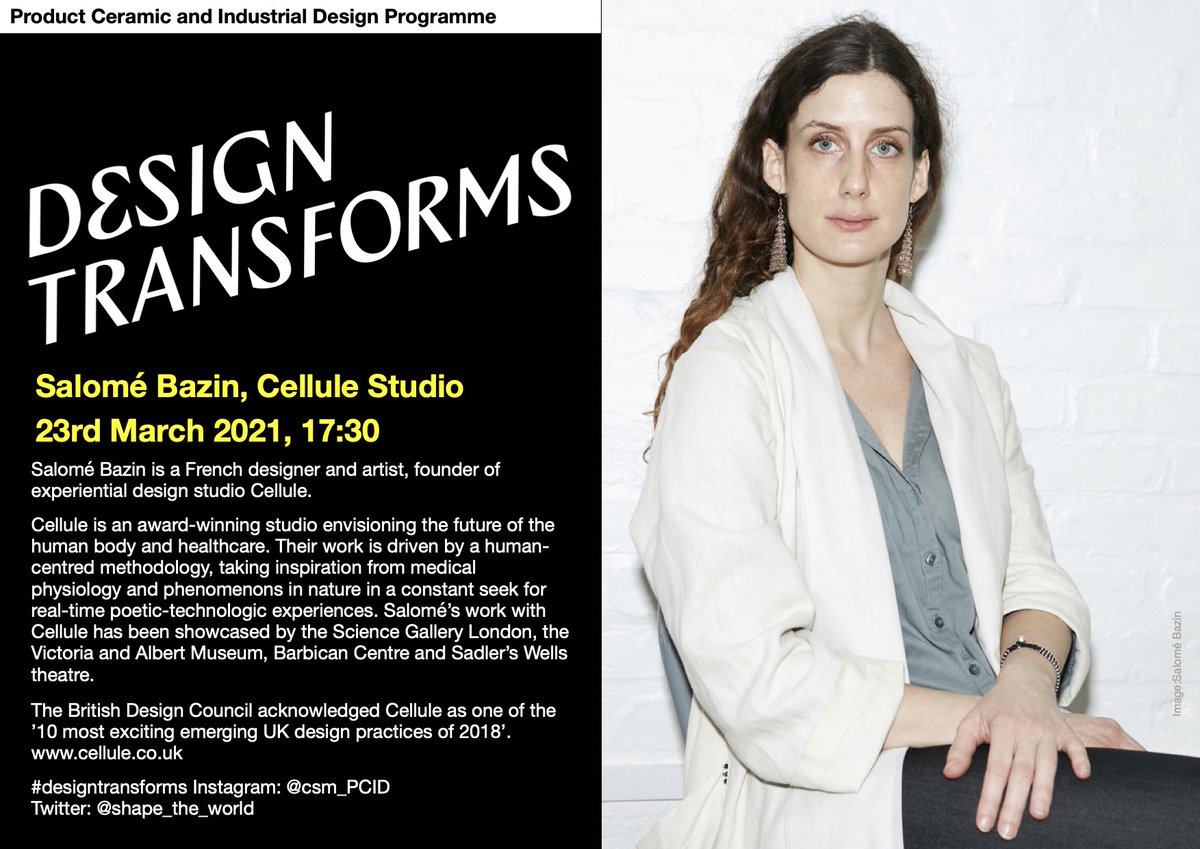 Cellule (@cellule_studio) on Twitter photo Tomorrow 17:30 #DesignTransforms <a href="/csm_news/">Central Saint Martins</a> <a href="/csmMAID/">MA Industrial Design</a> Humbled to have been invited to chat with the new generation of design students and see where the mood is at💙 . Looking forward to it! 🐳 #designtransforms #centralsaintmartins Tomorrow 17:30 #DesignTransforms <a href="/csm_news/">Central Saint Martins</a> <a href="/csmMAID/">MA Industrial Design</a> Humbled to have been invited to chat with the new generation of design students and see where the mood is at💙 . Looking forward to it! 🐳 #designtransforms #centralsaintmartins