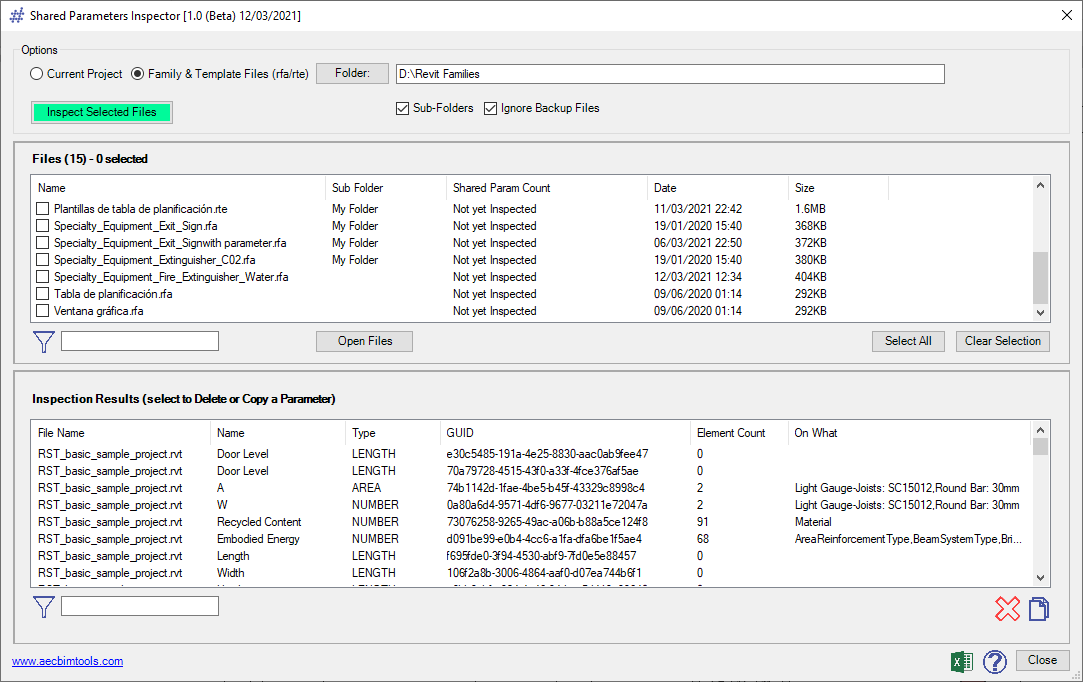 My first offering since leaving Autodesk is a tool for checking your Revit Shared Parameters download for free from aecbimtools.com