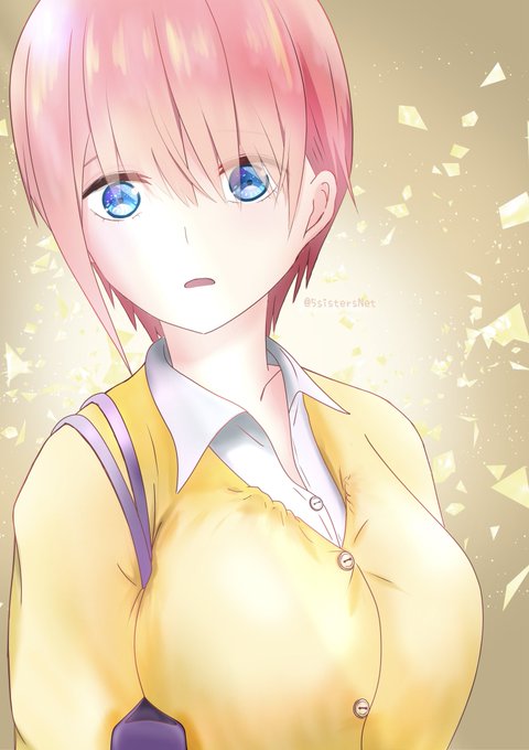五姉妹ネット🌟五等分の花嫁さんがTwitterに投稿した中野一花(五等分の花嫁)のイラスト。