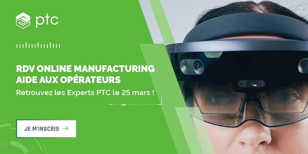 RDV jeudi pour discuter de la digitalisation des instructions de travail, procédures de maintenance, ou comment la #RéalitéAugmentée permet d'améliorer les performances, résoudre les problèmes de main-d'œuvre &amp; le manque de compétences ptc.co/2a5T50E3HKP