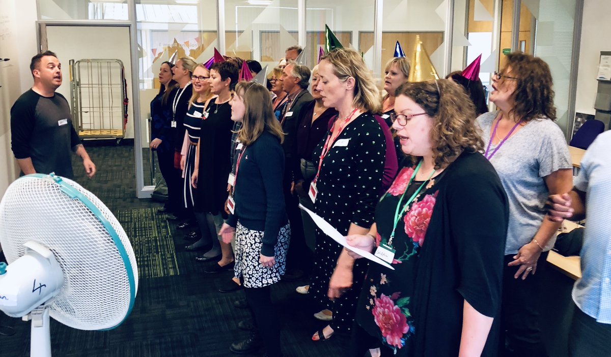 We always love celebrating with our workplace choirs. We can't wait for more celebrations as soon as we're back to business! 🎉😃🎊
