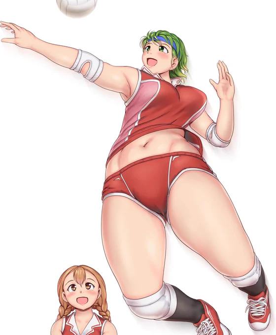pixivリクエストで描いた、オリジナルバレーボールキャラ。 
