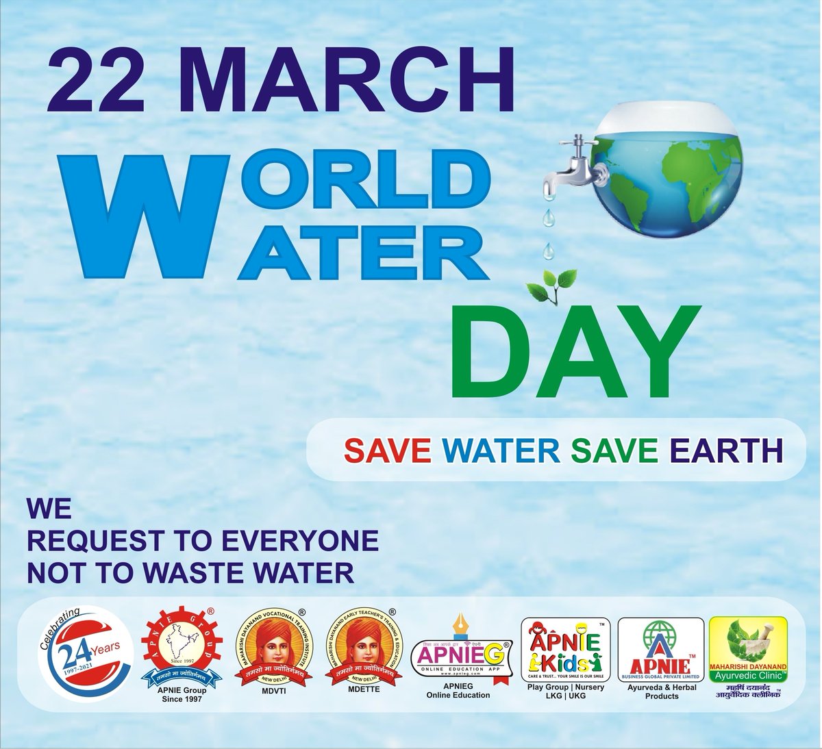 apniegApp's tweet photo. Please Save Water 💦💦
Every  Drop💧 is Precious  For Us. 
Save water 🚰save Earth 🌎
#WorldWaterDay2021 #WorldWaterDay #SaveWater #जल_ही_जीवन_है #विश्व_जल_दिवस https://t.co/WDmPvB672f
