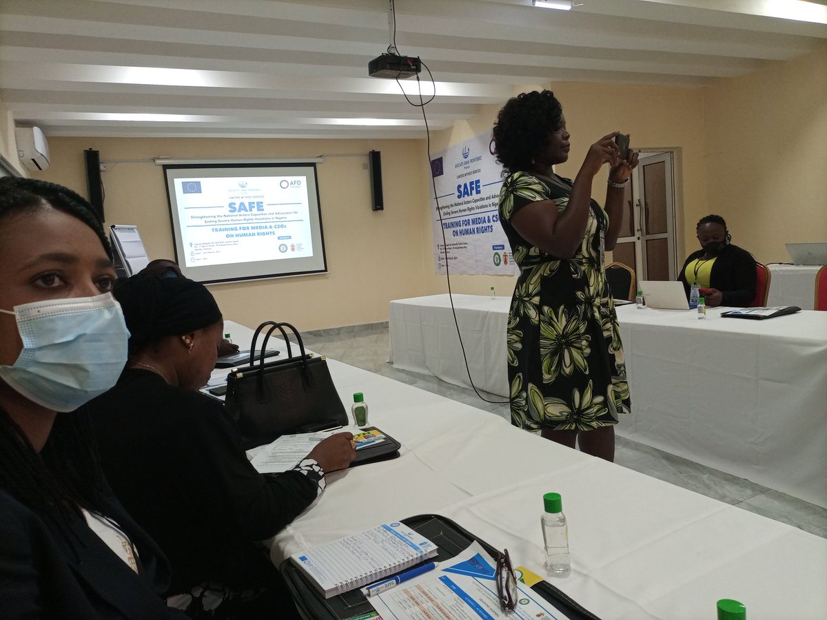 eweinigeria's tweet photo. EWEI is in attendance at the 2nd SAFE Training for Media & CSOs on Human Rights (Day 1) organised by @ASFFrance @ASFFranceNG and partners @capionigeria @NigBarAssoc with the support of @EUinNigeria @AFD_en
#SAFENG https://t.co/LAar2G7fmH