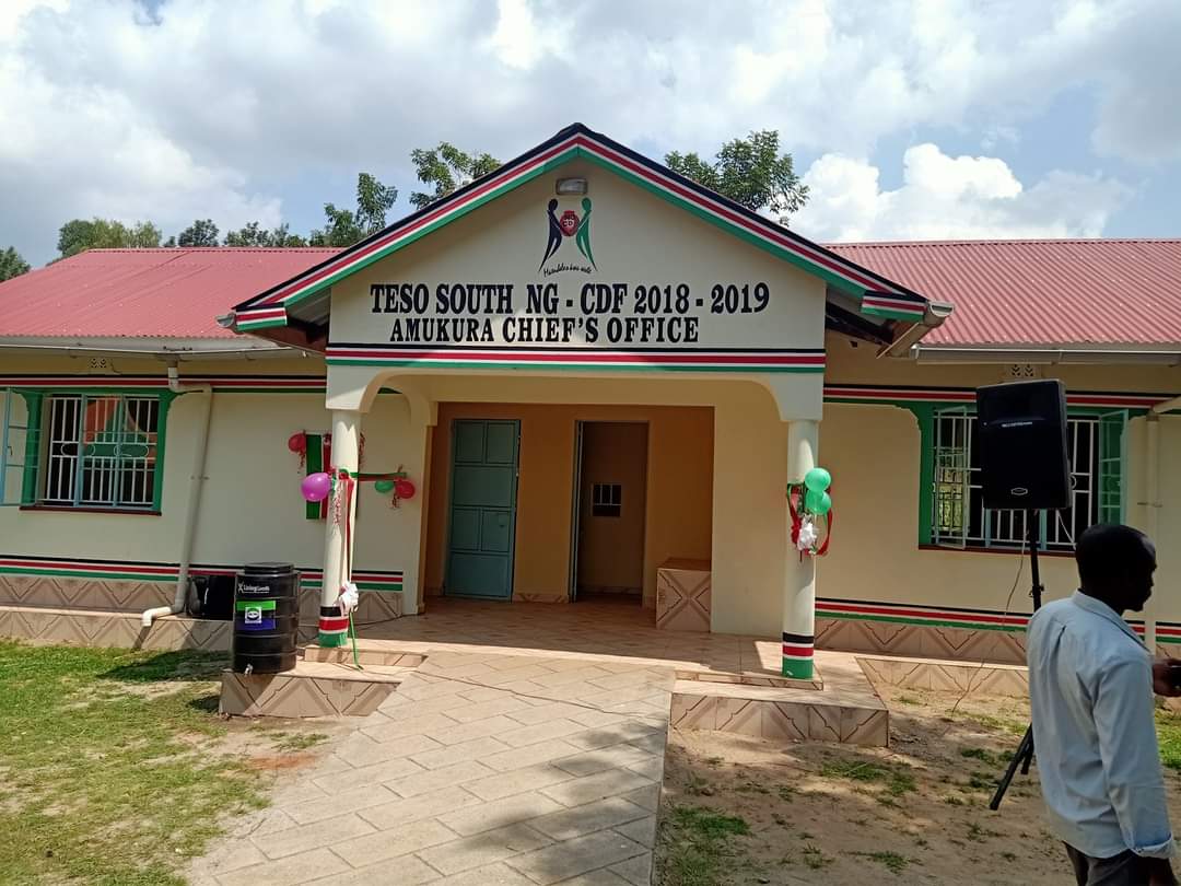 Security function of NG-CDF,
Complete construction of modern Chief's offices in Teso south constituency.