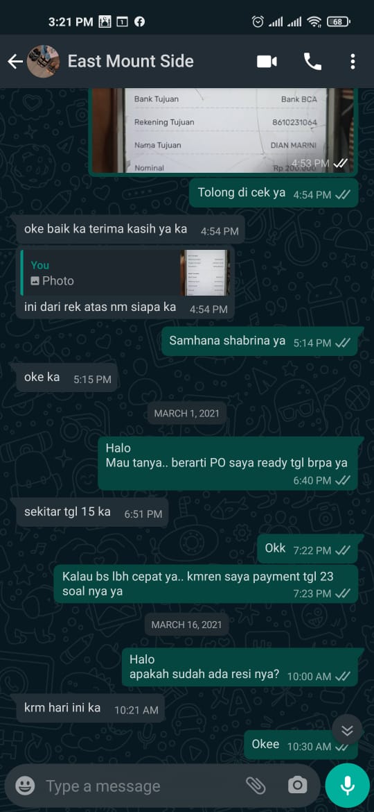 samhanaSN's tweet photo. Pagi ini chat ga di bls, sore ini chat baru di bls pengiriman besok dgn reason keteteran order, pdhal gue order sebelum mereka ngeluarin promo sale di 9 maret

Emg PO tuh gini ya?? https://t.co/3QGTvSfUJX