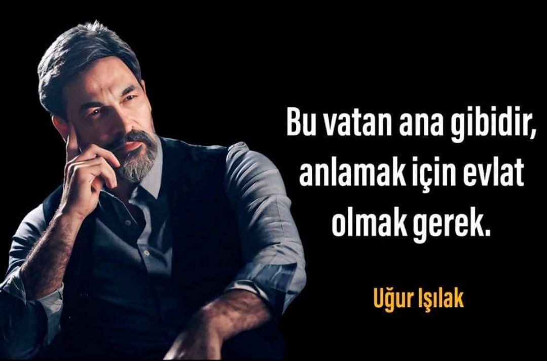 Bu vatan ana gibidir, anlamak için evlat olmak gerek.

UĞUR IŞILAK    <a href="/ugur_isilak/">Uğur Işılak</a>