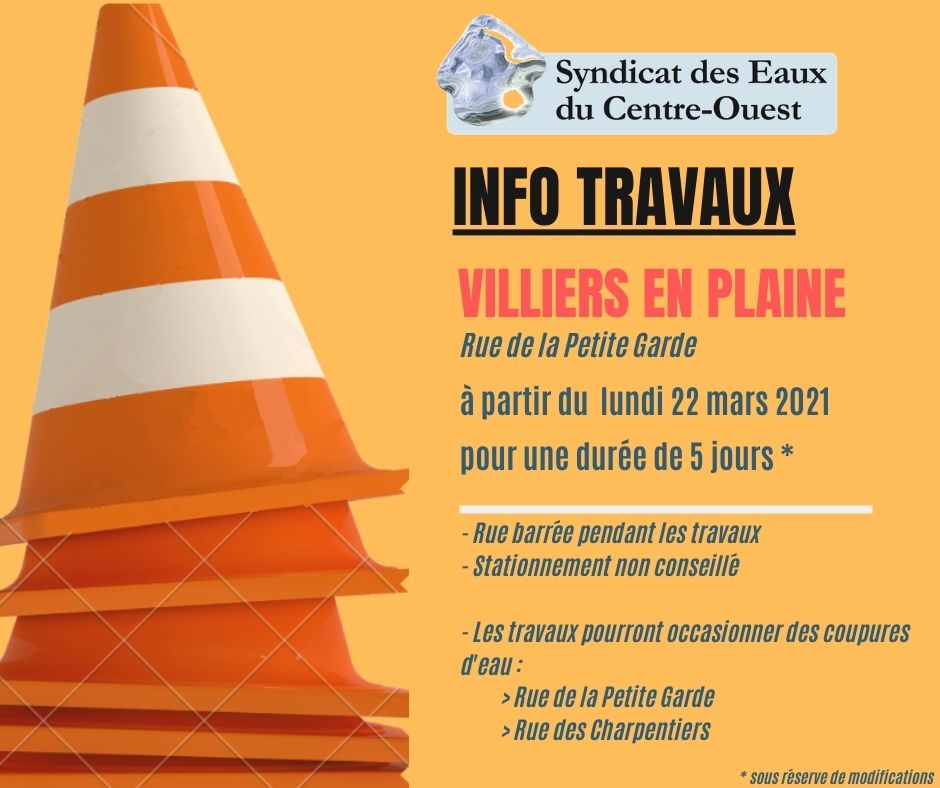 seco79410's tweet photo. [Info Travaux] 🚧Villiers en Plaine 🗓 à partir du 22/03/2021 #eau #travaux @en_plaine https://t.co/1lldQrn89U