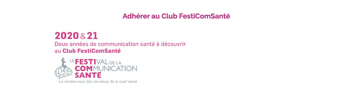 NoelDominique's tweet photo. #hcsmeufr #Communication 

✅ Connaissez - vous le #ClubFestiComSanté ? 

➡️ Ce sont #EnExclu des #Replay, #informations Communication en #Santé, invitations, Abonnements réservés aux membres du Club #FestiComSanté 

Pour s"inscrire, c'est ici 👉https://t.co/GXBsElkvxu https://t.co/ZHosMY4QaG