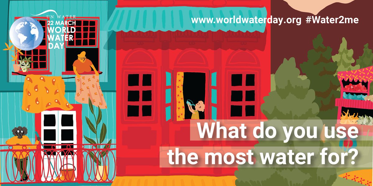 UN_Water's tweet photo. What do you use the most water for?
Tell us your stories and opinions about the water in your life.

On #WorldWaterDay, let's celebrate all the different ways water benefits our lives and talk about how we can safeguard it for everyone, everywhere.
What does water mean to you? https://t.co/ehG9QzL1FZ