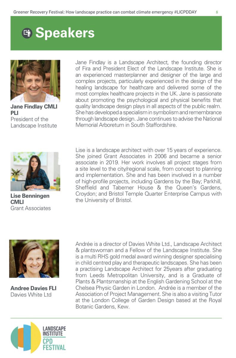 davies_white's tweet photo. @JaneEFindlay @talklandscape Great line up of speakers over the next few days at the @talklandscape #GreenerRecoveryFestival #ChooseLandscape inc our very own Andrée Davies FLI 🌿📺 Join here: https://t.co/wBpYnDp89V https://t.co/9wIWiE9Lgr