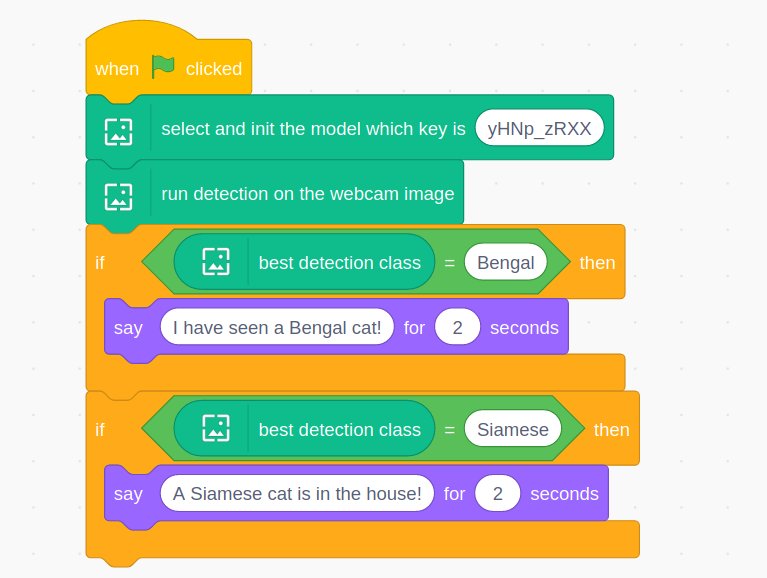 techno_edu_num's tweet image. Le site adacraft.org, basé sur #Scratch, vous propose d'utiliser un modèle de #MachineLearnng construit avec #TeachableMachine dans vos projets.
La documentation est disponible ici ➡️adacraft.org/docs/vision