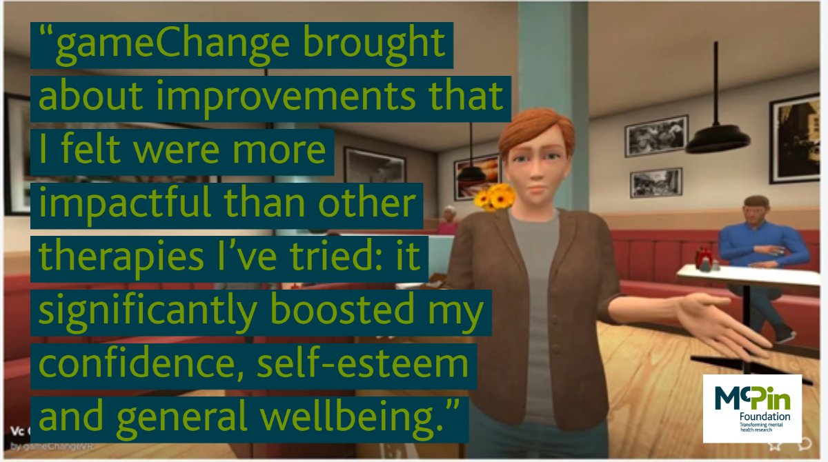 The McPin Foundation (@mcpinfoundation) on Twitter photo We're excited to finally start the <a href="/gamechange/">David Wallace</a> experience study, interviewing trial participants about the #VR therapy.
To find out more about gameChange and its development, check out our new blog by Naheen, a #LivedExperience advisor on the project.
mcpin.org/gamechangeblog/ We're excited to finally start the <a href="/gamechange/">David Wallace</a> experience study, interviewing trial participants about the #VR therapy.
To find out more about gameChange and its development, check out our new blog by Naheen, a #LivedExperience advisor on the project.
mcpin.org/gamechangeblog/