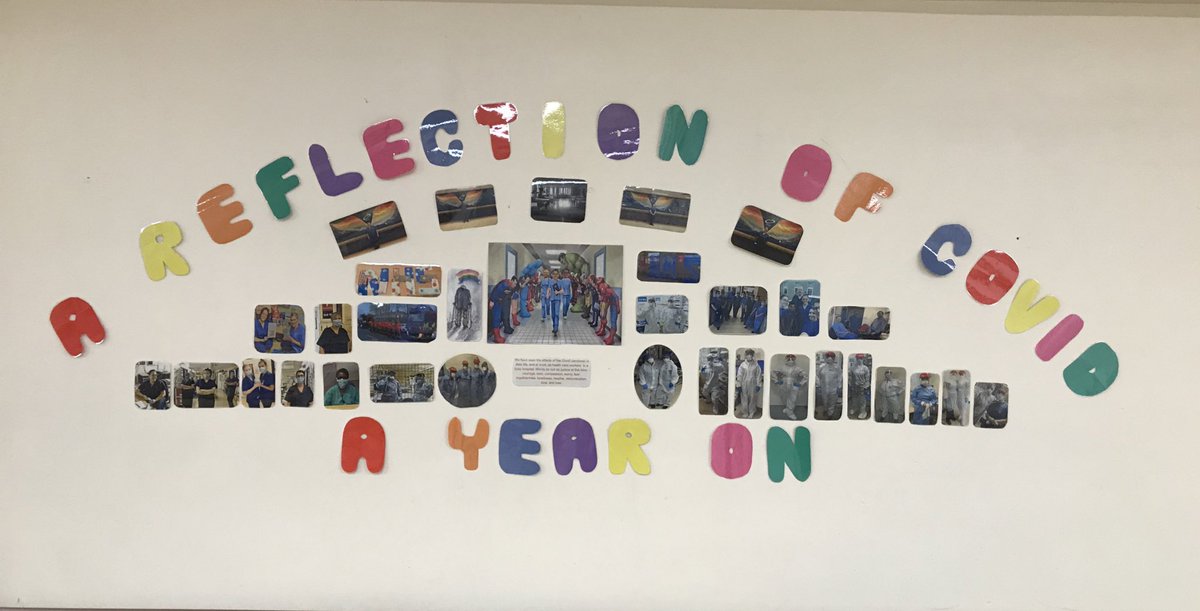 jinanfawaz's tweet photo. #ReflectionWeek @OldhamCO_NHS 1st anniversary of COVID to reflect on the past year #WARDF7 #Respiratory #teamwork at Royal Oldham Hospital @NCAlliance_NHS @runNGman @PaulDevlin78 @amandalkitson https://t.co/WED2SidmBB