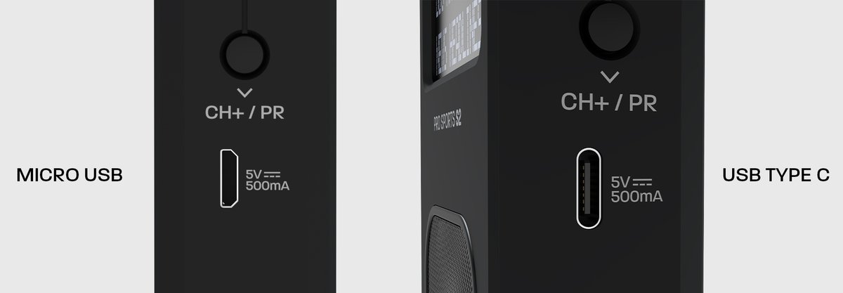 Azatom's tweet photo. @matty_198881 We currently have 2 versions of the S2 DAB - One with Micro USB and one with USB C charging ports. Please check which one you have to buy the correct cable online. https://t.co/1VzGSUz3h2