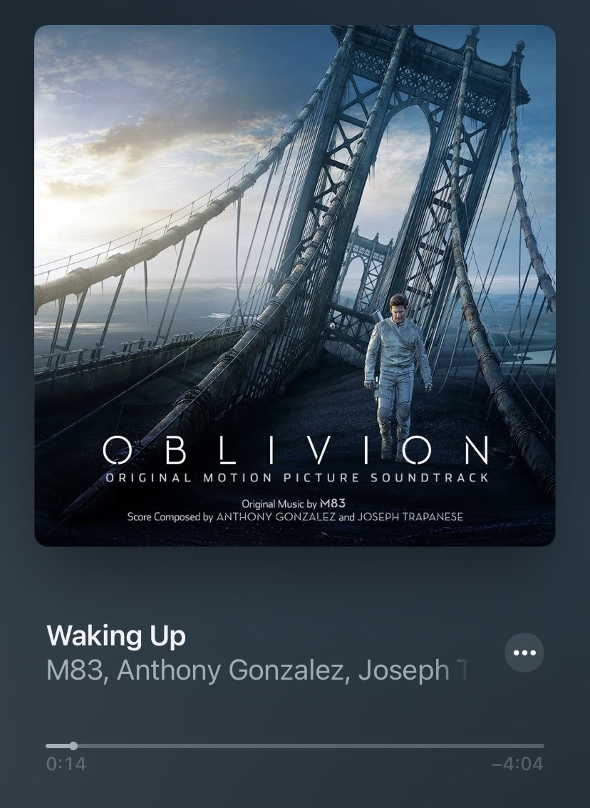Happy Monday everyone! 😎👍🏻🤘🏻

What are you all listening to today? 

I’ve got the score to Oblivion getting me through this morning after watching it again over the weekend.

Some awesome music in this movie.

What’s your favourite movie music?

#filmmusic #filmaudio #scifi