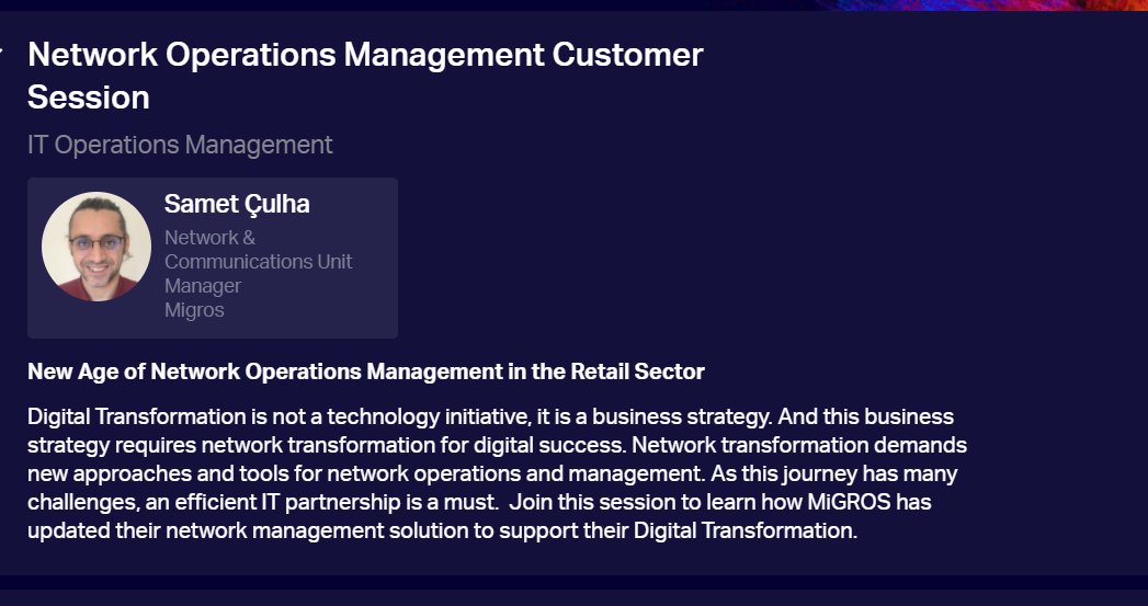 MicroFocAl's tweet photo. Please join us at #MicroFocusUniverse EMEA Network Operations Management Customer Session with @Migros #ITOM #NetworkManagement #ITOps
 https://t.co/0udZpgtmNU #MyMicroFocus https://t.co/7aWYUYGP95