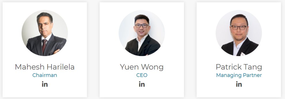 𝐋𝐞𝐚𝐝𝐞𝐫𝐬𝐡𝐢𝐩 The Team on this is composed of 10 members and 11 advisors. I will cover as many as the thread allows.  https://www.linkedin.com/in/maheshharilela/ https://www.linkedin.com/in/yuen-wong-a0843317b/ https://www.linkedin.com/in/patrick-t-b8a0501b3/