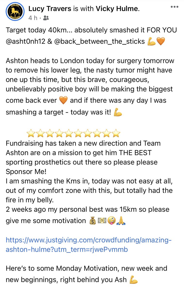 lucy_travers's tweet photo. Amazing Ashton... the strongest, bravest boy out there💪 We all got You 🧡 https://t.co/YqvMv2xMrm