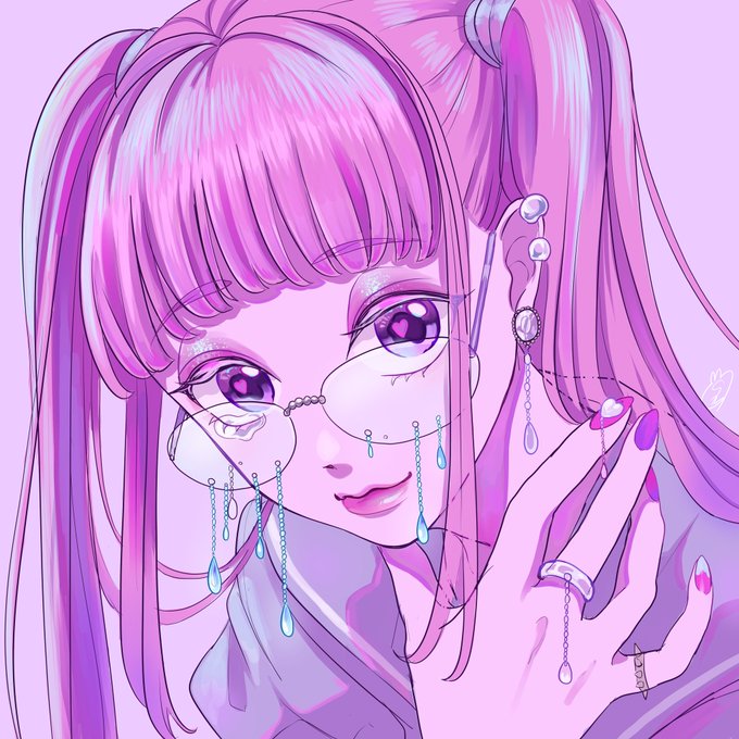 「紫 ツインテール」のTwitter画像/イラスト(人気順)